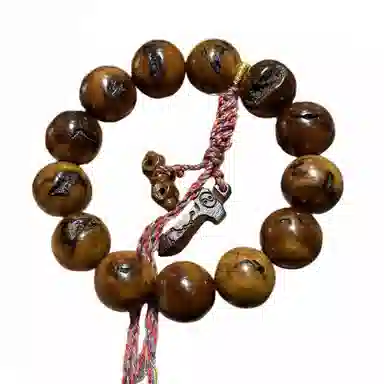 書卓 正宗雷击枣木全雷痕护身百年深山老树龄原木挂件平安#好运 檀木 手串 男女同款情侣款