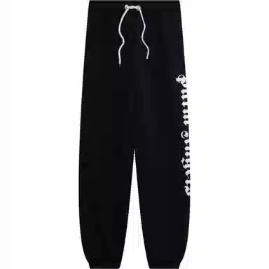 Palm Angels Logo Print Pants Black
