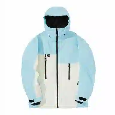 南恩 拼色户外防风防水保暖加厚拉链连帽滑雪衣 男女同款