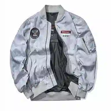 杜汉 男女同款 重工刺绣飞行员夹克防摔耐磨摩托车 骑行服