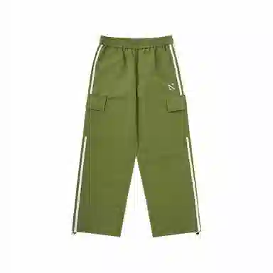 膨胀潮牌 复古宽松双杠侧条纹舒适休闲裤 男女同款