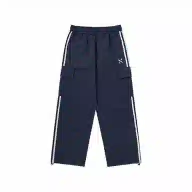 膨胀潮牌 复古宽松双杠侧条纹舒适休闲裤 男女同款