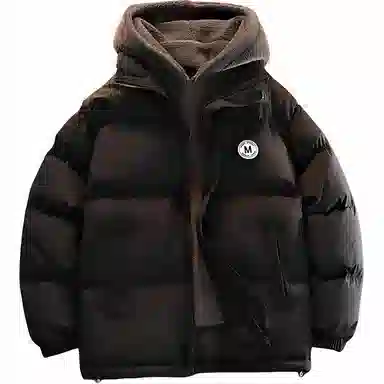 玉儿恋 加绒加厚连帽宽松休闲面包服棉服 男款