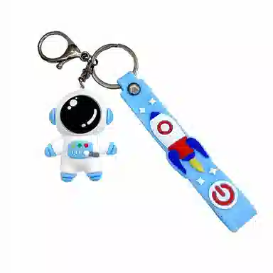 零界 多巴胺治愈卡通宇航员钥匙扣创意手机绳包包挂饰 行李箱  卡通玩偶#好运 尼龙 挂件 男女同款情侣款