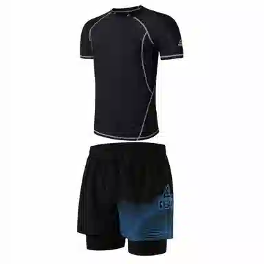 匹克 双层速干泳裤泳衣套装 男款