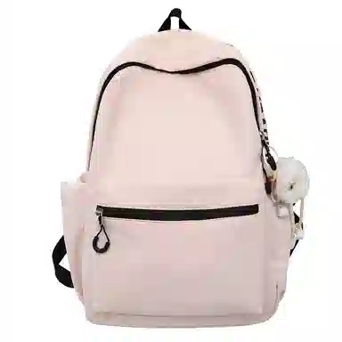 醇龙 纯色简约大学生时尚旅行高中学生 尼龙 双肩包 男女同款情侣款 多色