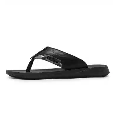 潮泽 潮流通勤百搭简约 车缝线 速干人字拖鞋 男款