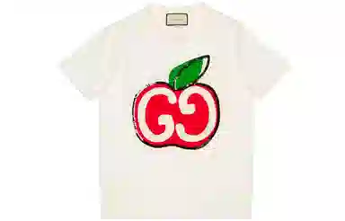 Gucci GG Apple Print T-Shirt White