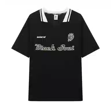 oniarai SS23 Retro Football Polo Shirt Black