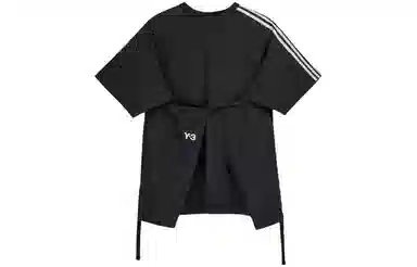 Y-3 Striped Loose Crewneck T-Shirt Black