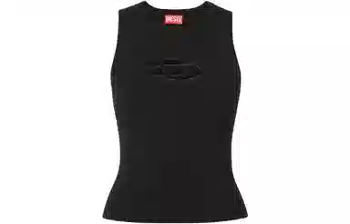 DIESEL OVAL-D Black Tank Top