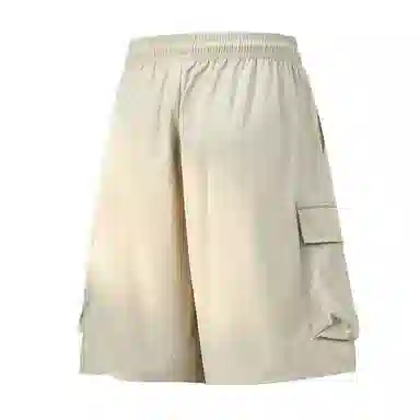 兰缪 纯色基础款运动简约美式复古百搭日常通勤舒适透气五分休闲短裤 男女同款