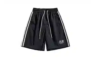 王者荣耀 鲁班七号星空梦想款 美式复古拼接撞色速干冰感宽松系带垂感亲肤透气中腰日常通勤直筒休闲短裤 男女同款