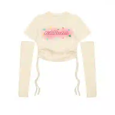 JUFU Retro Star Embroidered Tee