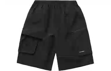 李宁 运动时尚系列 运动宽松多口袋短裤 男款 黑色