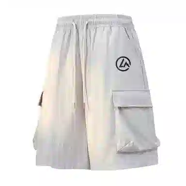 兰缪 纯色基础款运动简约美式复古百搭日常通勤舒适透气五分休闲短裤 男女同款