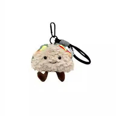 丹琴 趣味三明治玩偶包包挂饰仿食塔可书包背包挂饰高级感车 毛绒 挂件 男女同款情侣款