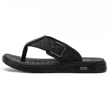 潮泽 经典潮流时尚 橡胶底 车缝线 速干人字拖鞋 男款