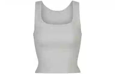 SKIMS Cotton Rib Tank Light Heather Grey