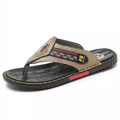 潮泽 潮流 橡胶底 车缝线 速干人字拖鞋 男款