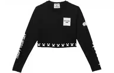 Lacoste SS22 Logo Print Long Sleeve Tee Black