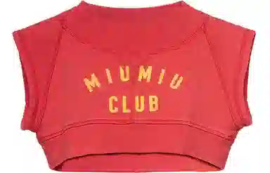 Miu Miu SS21 Red Sleeveless Crop Top