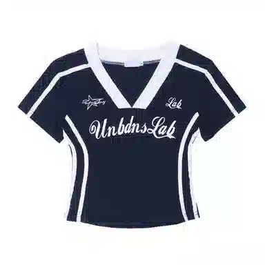 JUFU V-Neck Short Sleeve T-Shirt