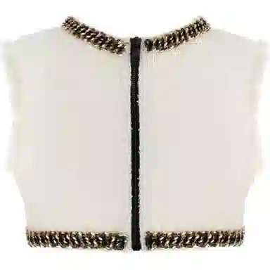 BALMAIN FW23 Signature Tweed Tank Top