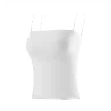 内在密码 纯色带胸垫一字领无袖吊带背心 女款