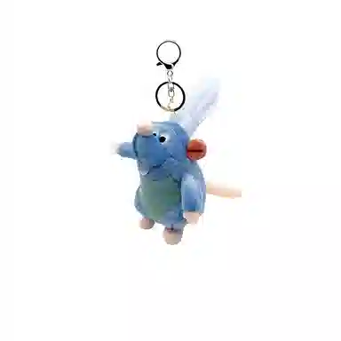 丹琴 可爱卡通料理鼠王公仔个性车钥匙扣学生书包背包包挂饰 毛绒 挂件 男女同款情侣款
