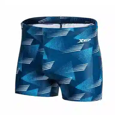 特步 满印防尴尬平角泳裤 男款