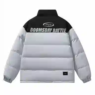 三体 水滴系列 撞色拼接美式复古立领开衫百搭保暖加厚登山服防风防水防寒柔软舒适潮牌户外机能风面包服长袖棉服 男女同款