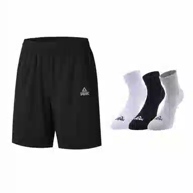 匹克 吸汗速干透气跑步健身短裤短袜休闲运动套装 男女同款