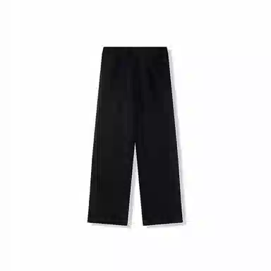 我是大卫 复古灯芯绒潮流宽松港风中腰阔腿休闲裤 男女同款 黑色