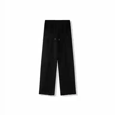 我是大卫 破洞痞帅直筒裤宽松卫裤百搭垂感高街休闲裤 男款 黑色