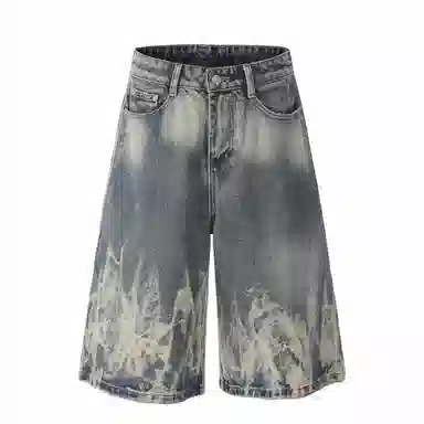 WLNEXT Vintage Washed Denim Shorts