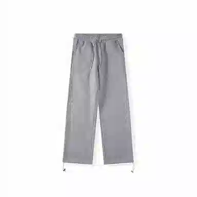 我是大卫 直筒纯色舒适休闲裤 男款 灰色