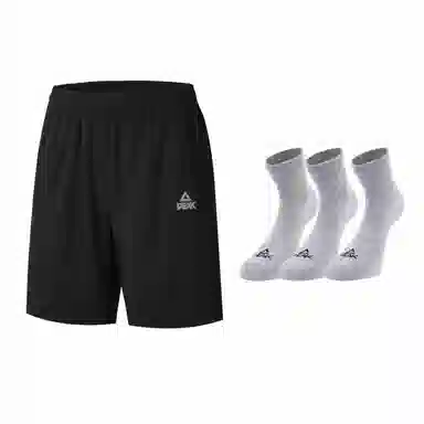 匹克 吸汗速干透气跑步健身短裤短袜休闲运动套装 男女同款