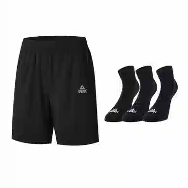匹克 吸汗速干透气跑步健身短裤短袜休闲运动套装 男女同款