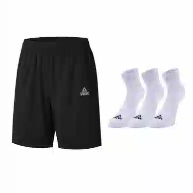 匹克 吸汗速干透气跑步健身短裤短袜休闲运动套装 男女同款