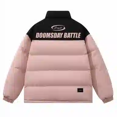 三体 水滴系列 撞色拼接美式复古立领开衫百搭保暖加厚登山服防风防水防寒柔软舒适潮牌户外机能风面包服长袖棉服 男女同款