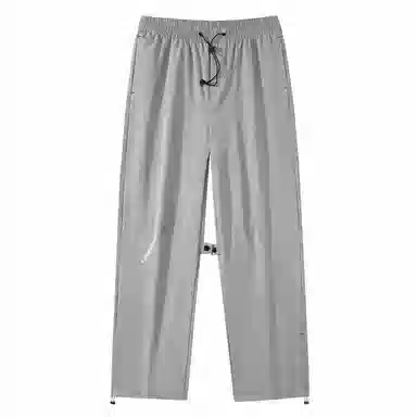 三体 简约字母印花基础宽松可调节裤脚直筒纯色阔腿百搭美式复古高街潮牌时尚舒适显瘦薄款透气日常多巴胺休闲裤 男女同款