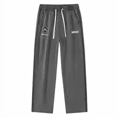 三体 水滴系列 简约基础美式复古宽松百搭直筒垂感阔腿松紧系绳高街潮牌时尚舒适薄款透气学生多巴胺显瘦日常休闲裤 男女同款