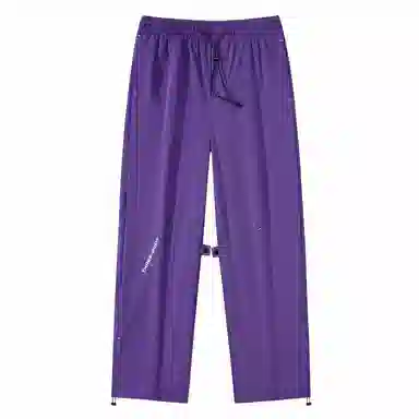 三体 简约字母印花基础宽松可调节裤脚直筒纯色阔腿百搭美式复古高街潮牌时尚舒适显瘦薄款透气日常多巴胺休闲裤 男女同款