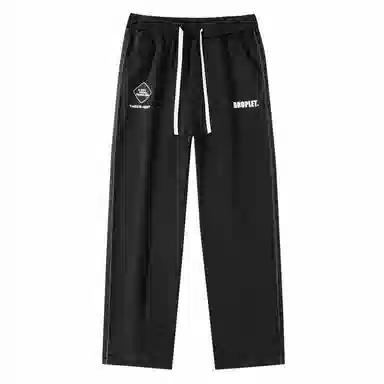 三体 水滴系列 简约基础美式复古宽松百搭直筒垂感阔腿松紧系绳高街潮牌时尚舒适薄款透气学生多巴胺显瘦日常休闲裤 男女同款