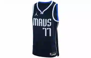 Jordan Dallas Mavericks Doncic 77 Mesh Jersey Navy