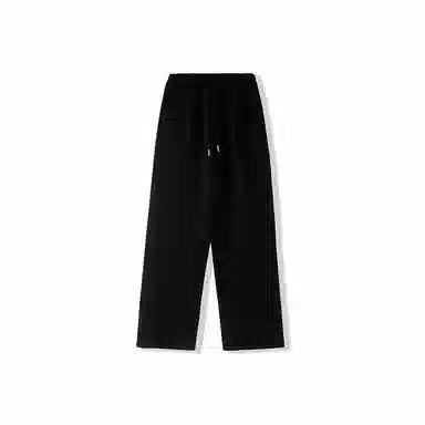 我是大卫 基础款纯色垂感直筒系带中腰卫裤休闲裤 男女同款