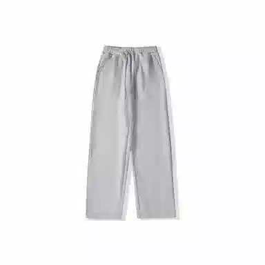 我是大卫 基础款纯色垂感直筒系带中腰卫裤休闲裤 男女同款