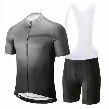 浪莎 夏季渐变自行车骑行服套装公路车速干骑行上衣环法车队短裤 骑行配套