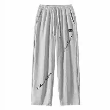 三体 自然选择号系列 美式复古百搭垂感中腰直筒简约基础字母印花宽松时尚舒适个性多巴胺高街休闲裤 男女同款